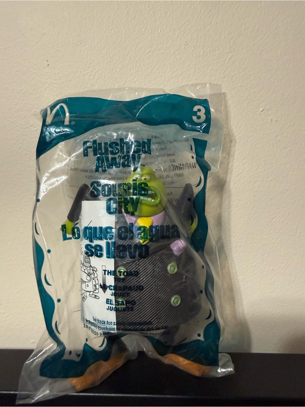2006 McDonald’s Flushed Away Toad Happy Meal Toy #3 NEW Sealed DreamWorks